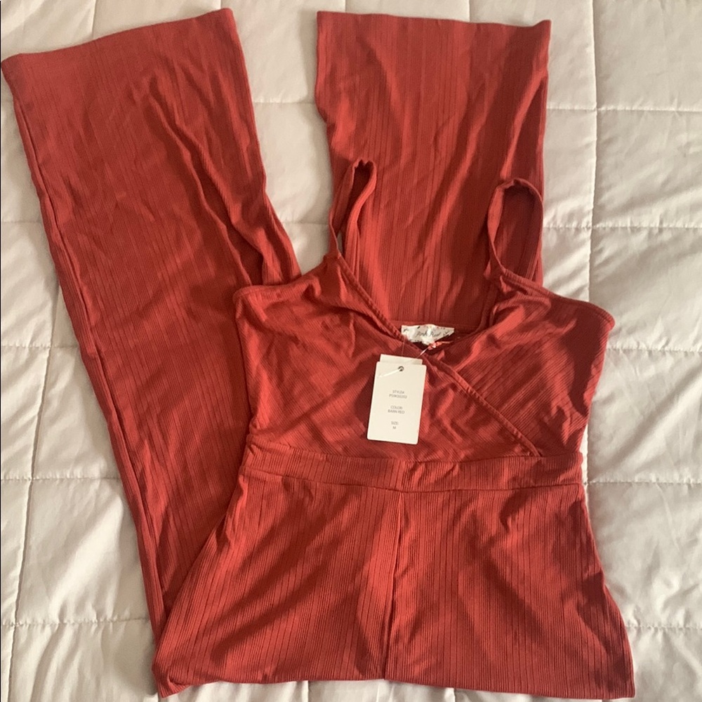 NWT - Pink Rose Rust Jumpsuit
